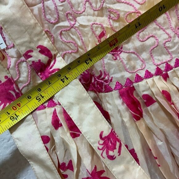 ALÉMAIS esmerelda Printed Mini Skirt 100% silk - Picture 9 of 10